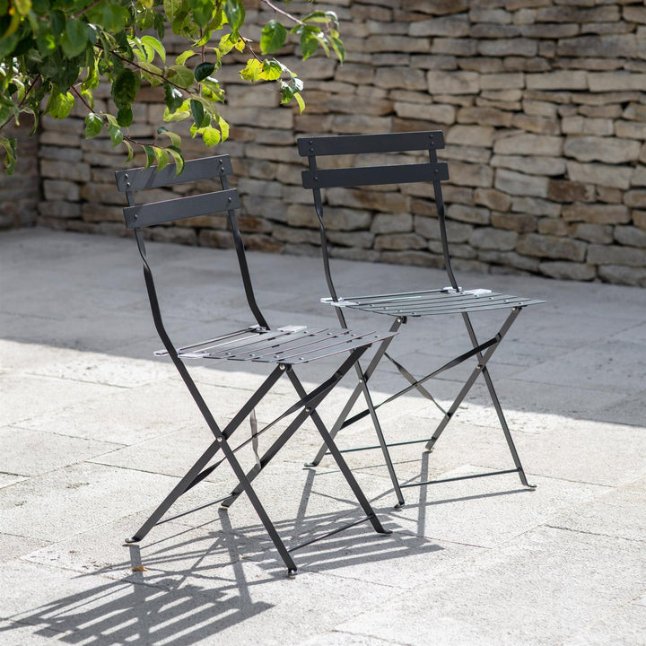 Rive Droite Garden Bistro Chairs in Carbon - Set of 21 - Duck Barn Interiors