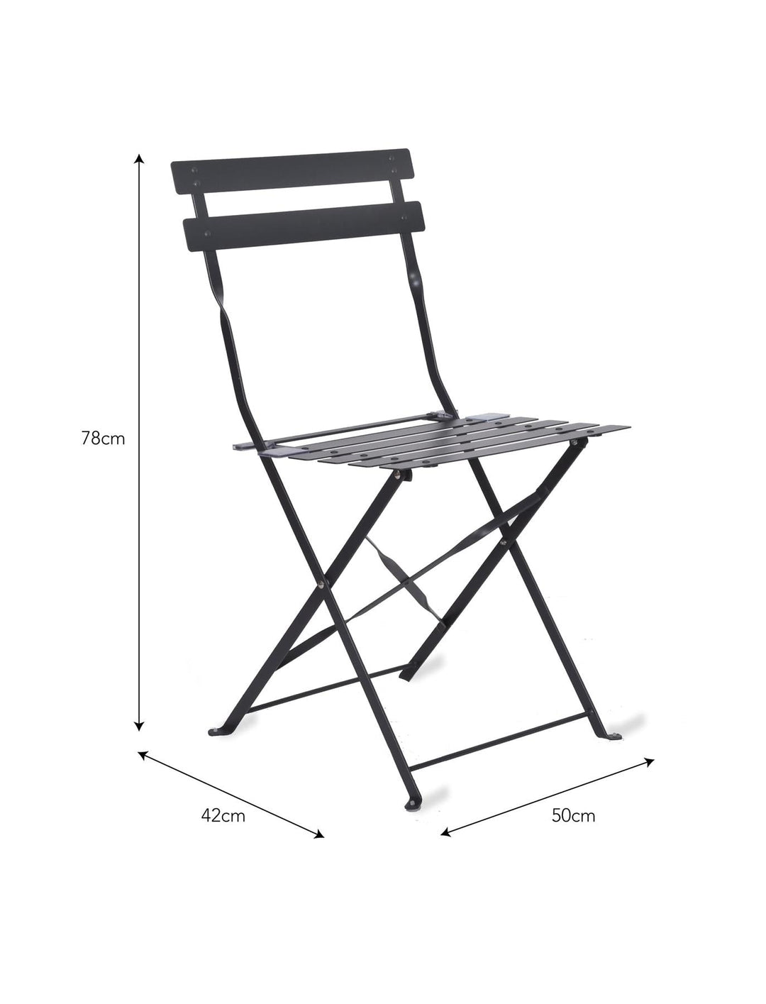 Rive Droite Garden Bistro Chairs in Carbon - Set of 23 - Duck Barn Interiors