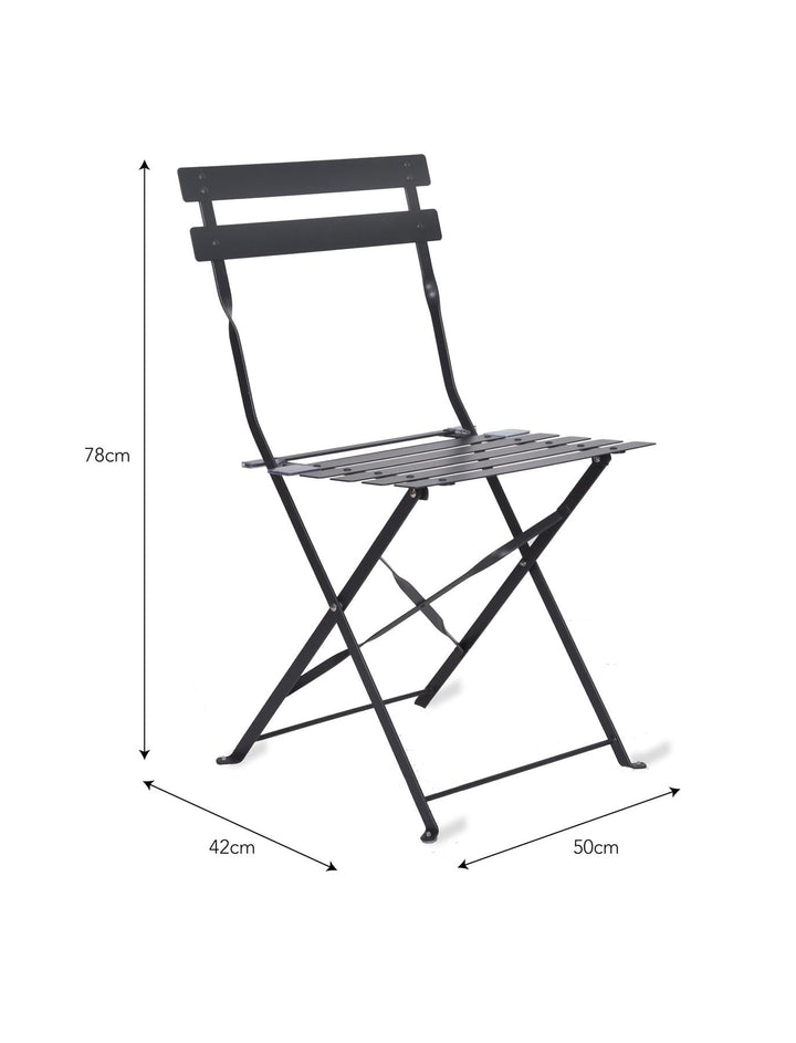 Rive Droite Garden Bistro Chairs in Carbon - Set of 23 - Duck Barn Interiors