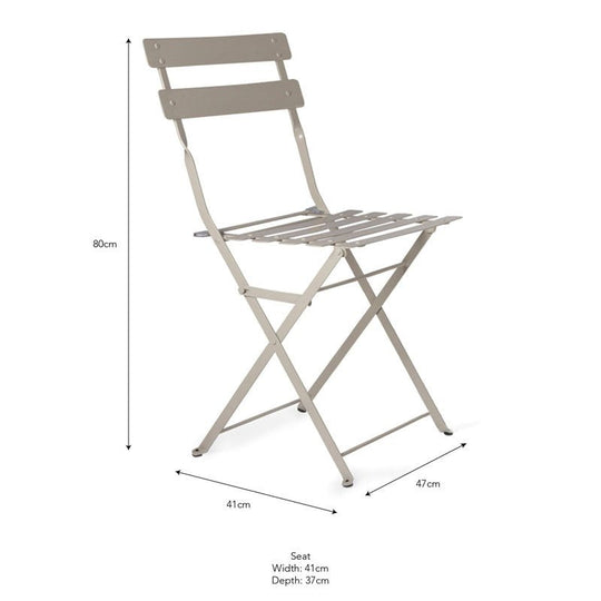 Garden Bistro Chairs in Clay Pair Duck Barn Interiors