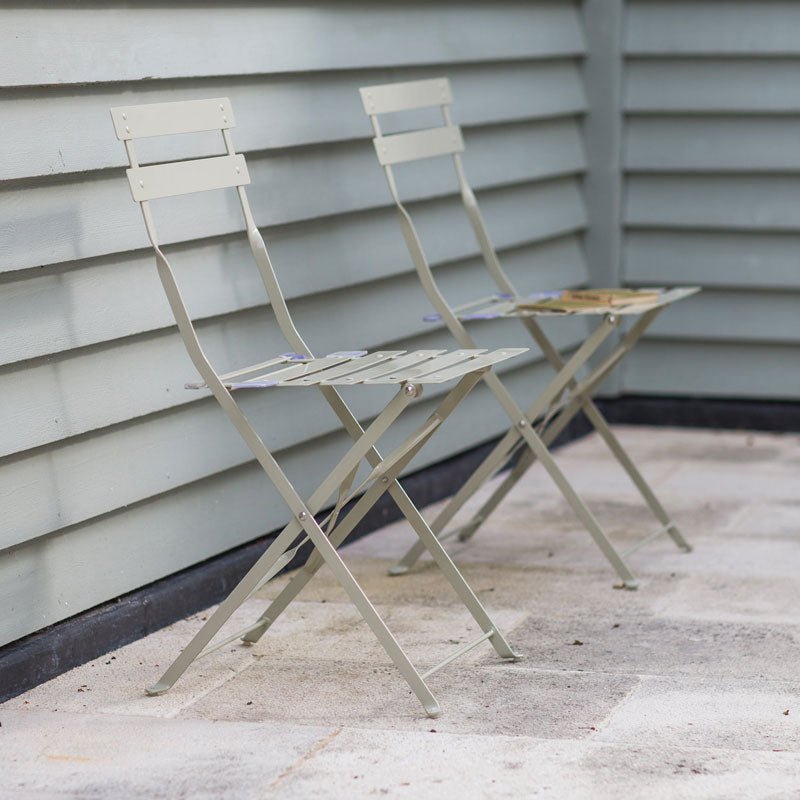 Garden Bistro Chairs in Clay - Pair - Duck Barn Interiors