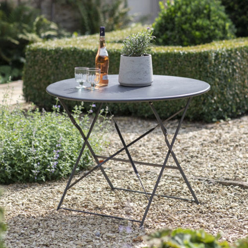 Rive Droite Garden Bistro Large Round Table - Carbon