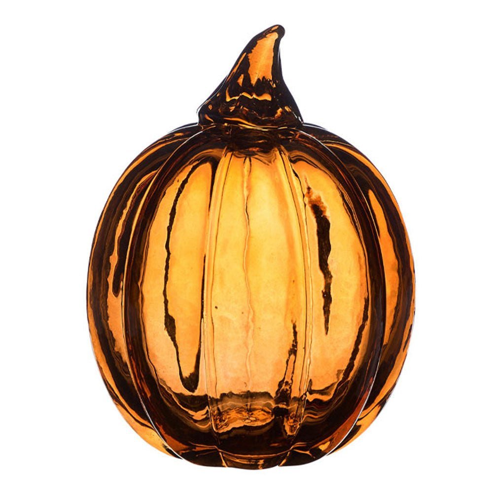 Glass Pumpkins - Amber (2 Sizes) - Duck Barn Interiors