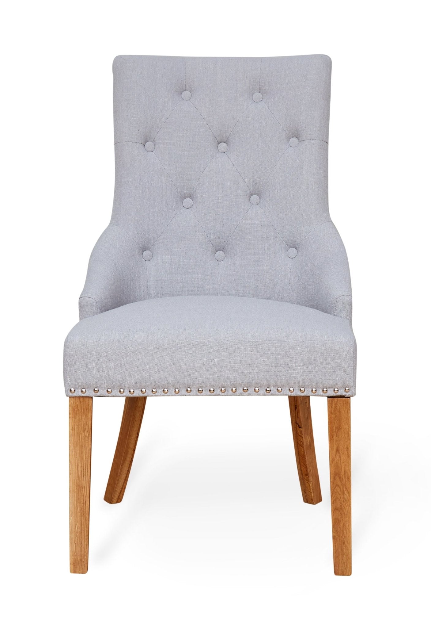 Grey Oak Accent Upholstered Dining Chair (Pair) - Duck Barn Interiors