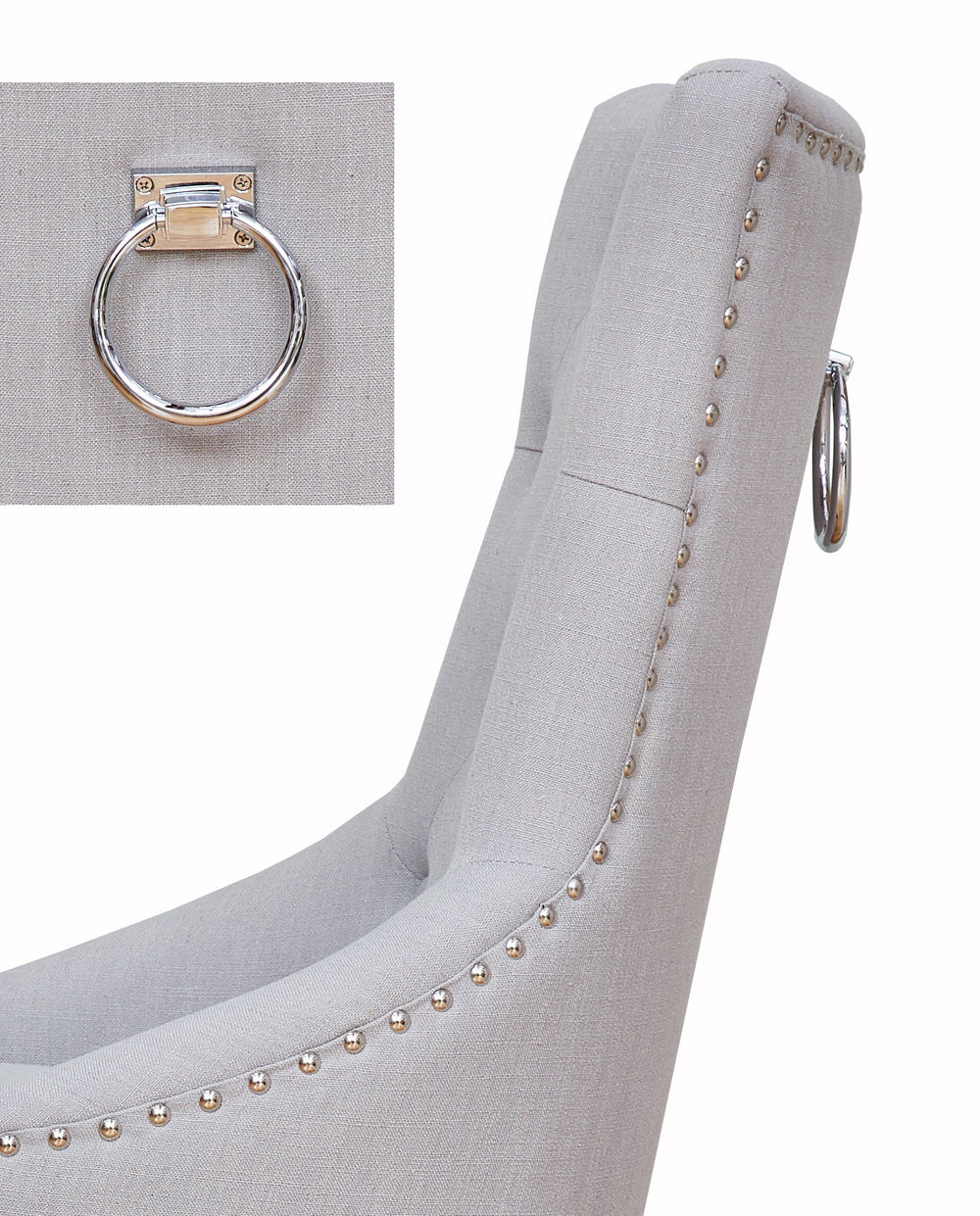 Grey Oak Accent Upholstered Dining Chair (Pair)5 - Duck Barn Interiors