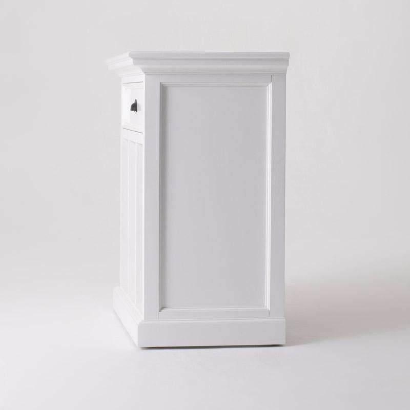 Halifax Grand White Painted Bedside Table with Dividers - Duck Barn Interiors