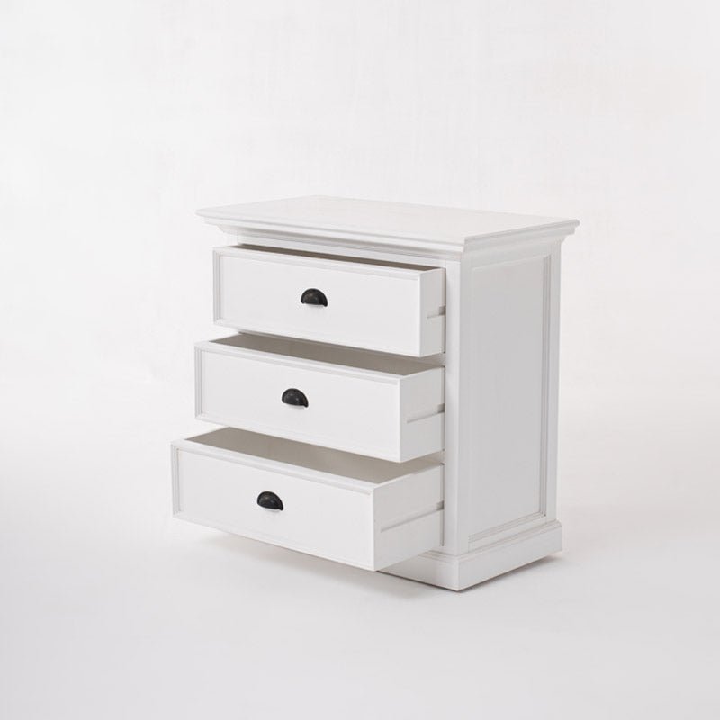 Halifax Grand White Painted Bedside Table with Drawers - Duck Barn Interiors