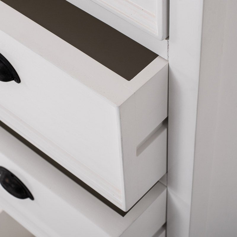 Halifax Grand White Painted Tallboy with 5 Drawers - Duck Barn Interiors