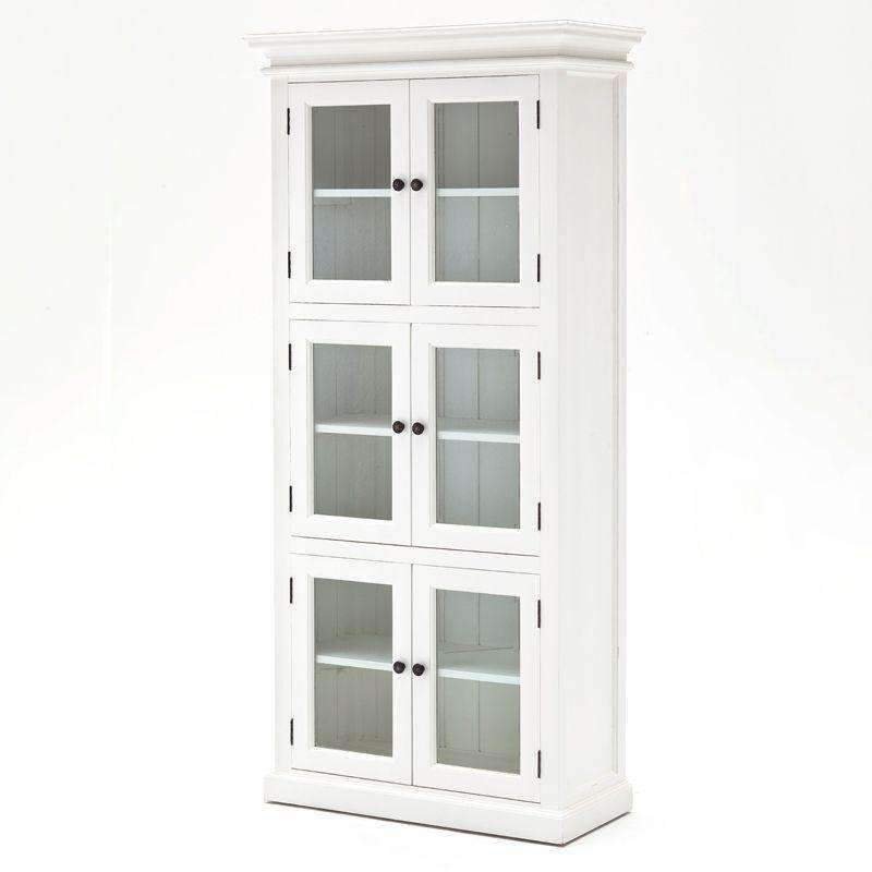 Halifax White Painted 3 Level Pantry Display Cabinet - Duck Barn Interiors