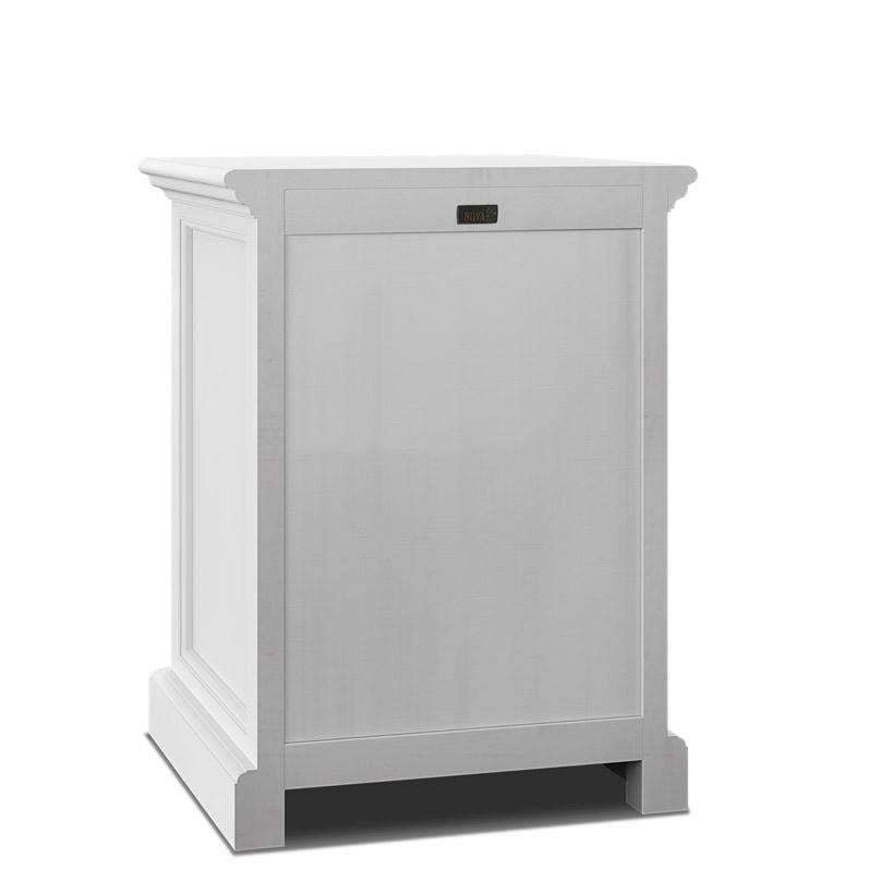 Halifax White Painted Bedside Table with Shelves - Duck Barn Interiors