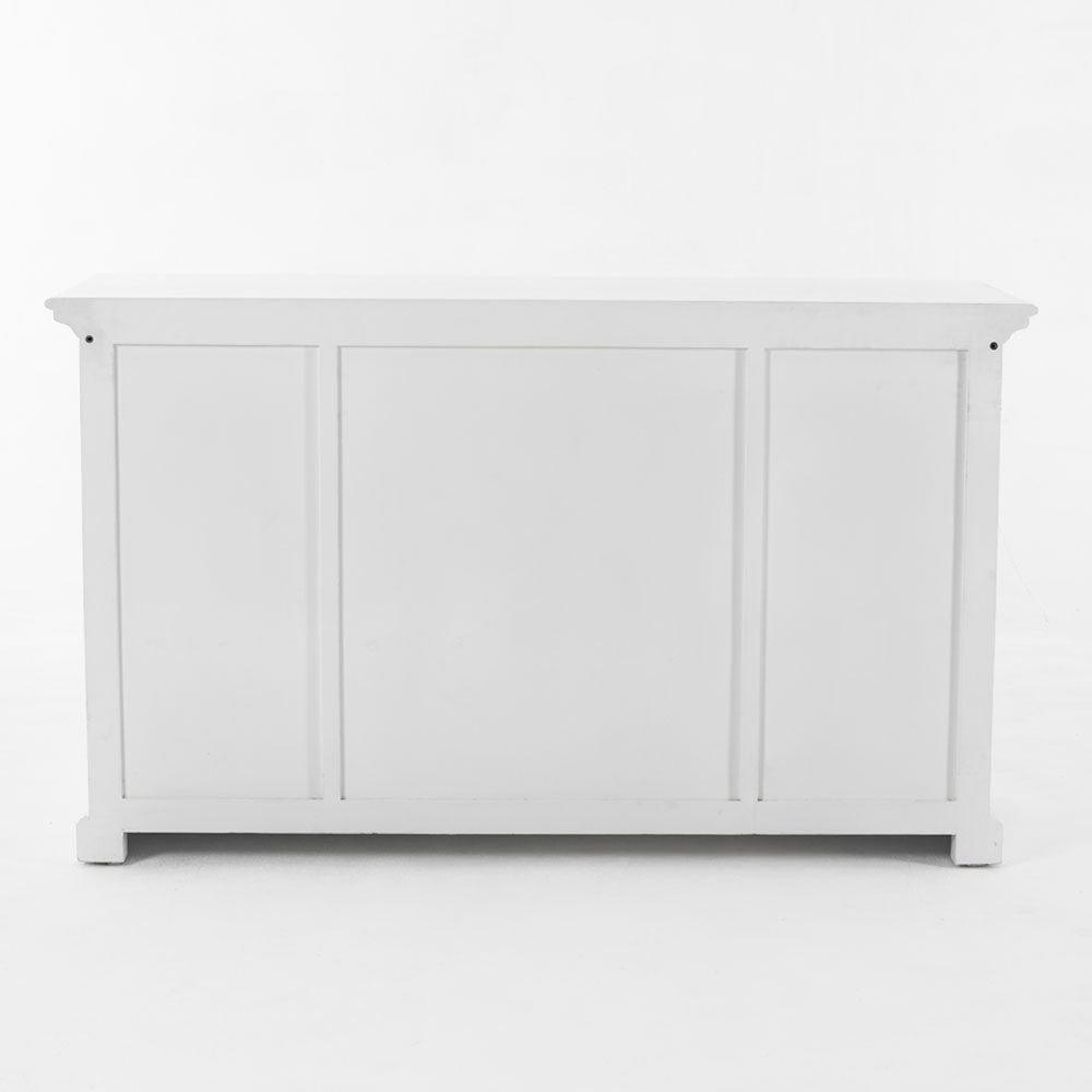 Halifax White Painted Buffet with Glass Doors - Duck Barn Interiors