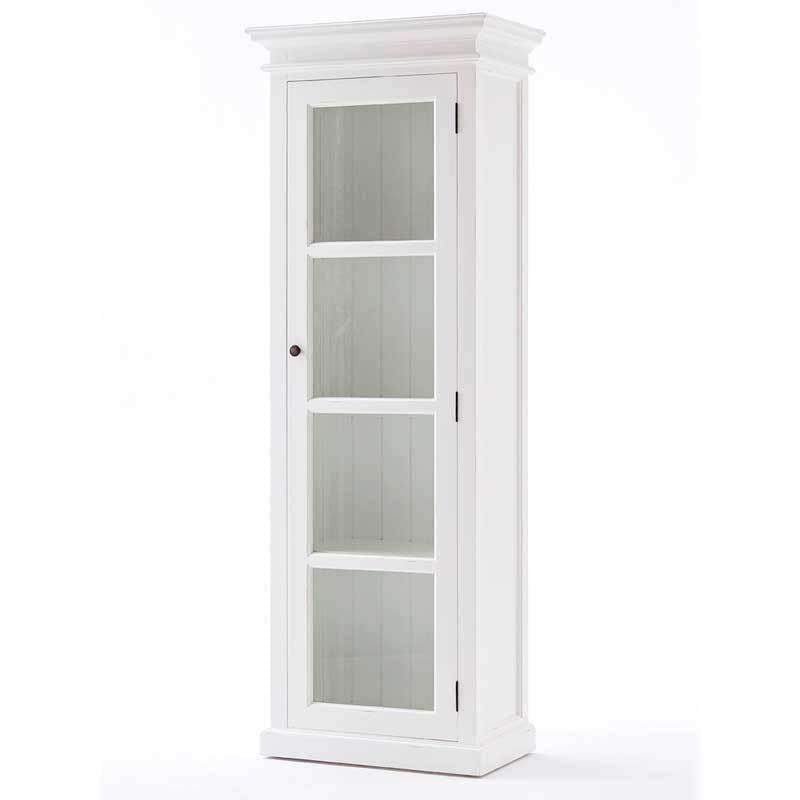 Halifax White Painted Cabinet with Glass Door - Duck Barn Interiors