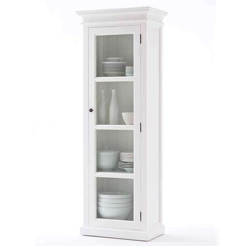 Halifax White Painted Cabinet with Glass Door - Duck Barn Interiors