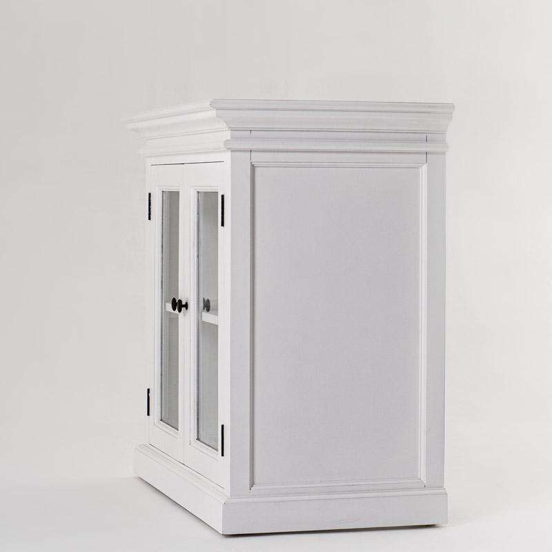 Halifax White Painted Display Buffet with 2 Glass Doors - Duck Barn Interiors