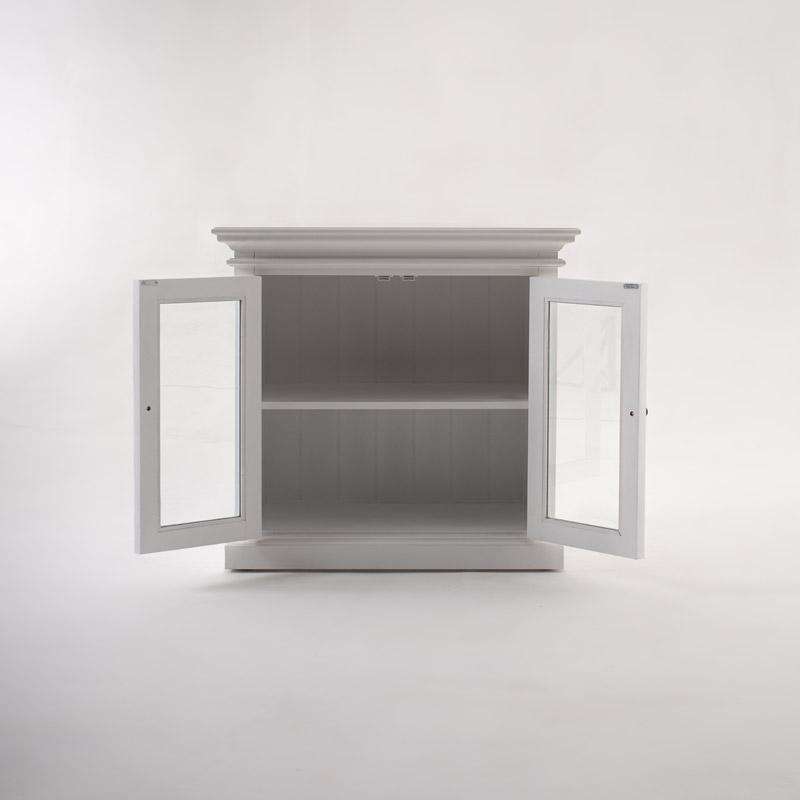 Halifax White Painted Display Buffet with 2 Glass Doors - Duck Barn Interiors