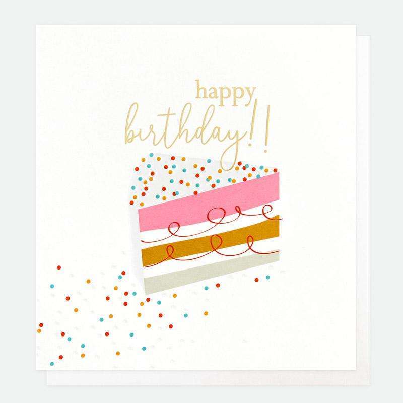 Happy Birthday Cake Slice Card - Duck Barn Interiors