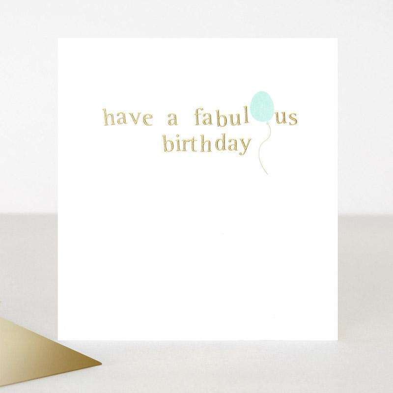 Have a Fabulous Birthday Balloon Card - Duck Barn Interiors