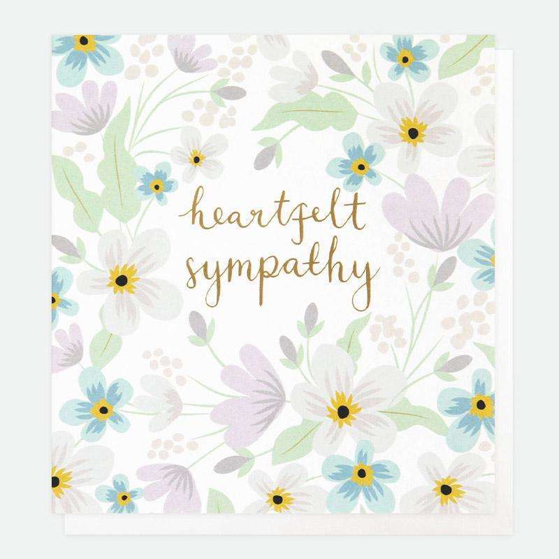 Heartfelt Sympathy Flowers Card - Duck Barn Interiors