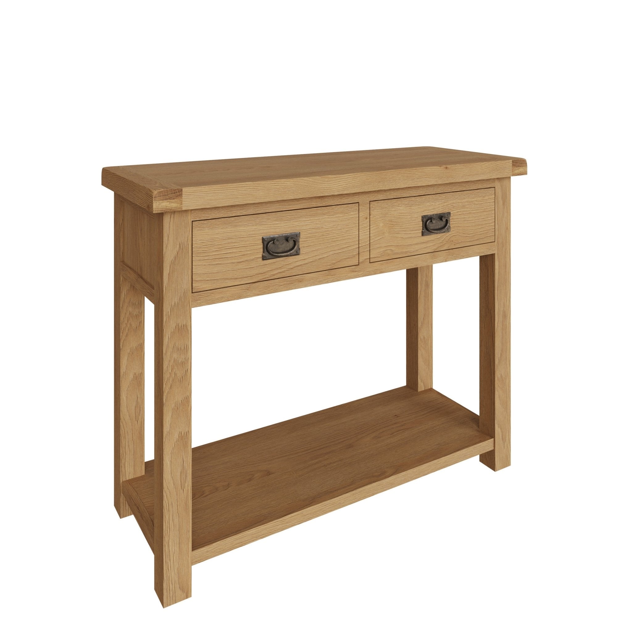 Kirdford Oak Console Table with Drawers - Duck Barn Interiors