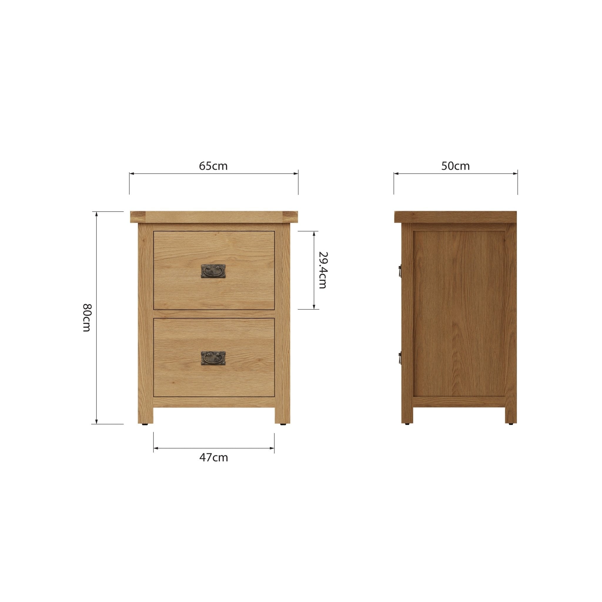 Kirdford Oak Filing Cabinet - Duck Barn Interiors