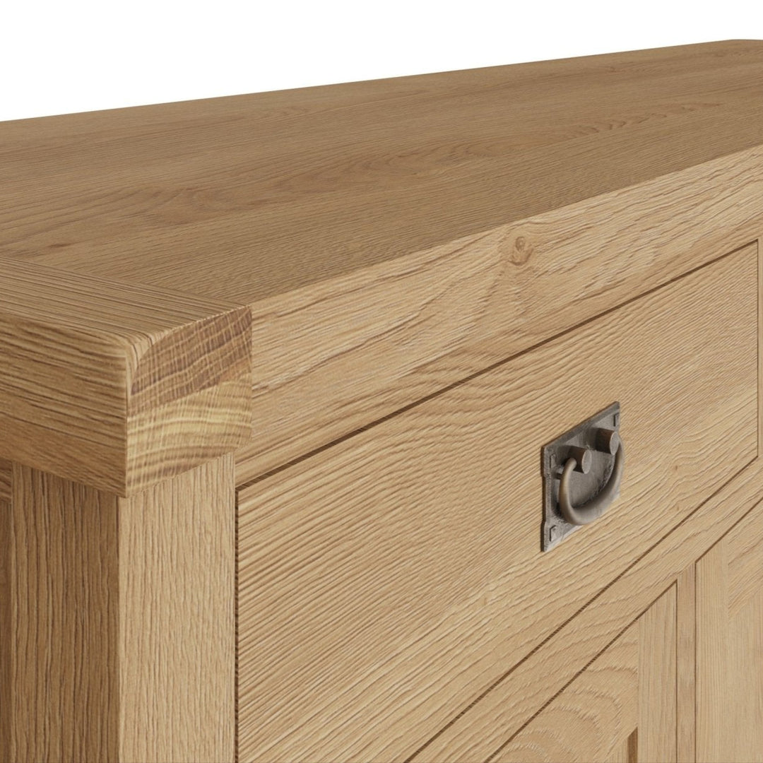 Kirdford Oak Large 4 Door Sideboard4 - Duck Barn Interiors