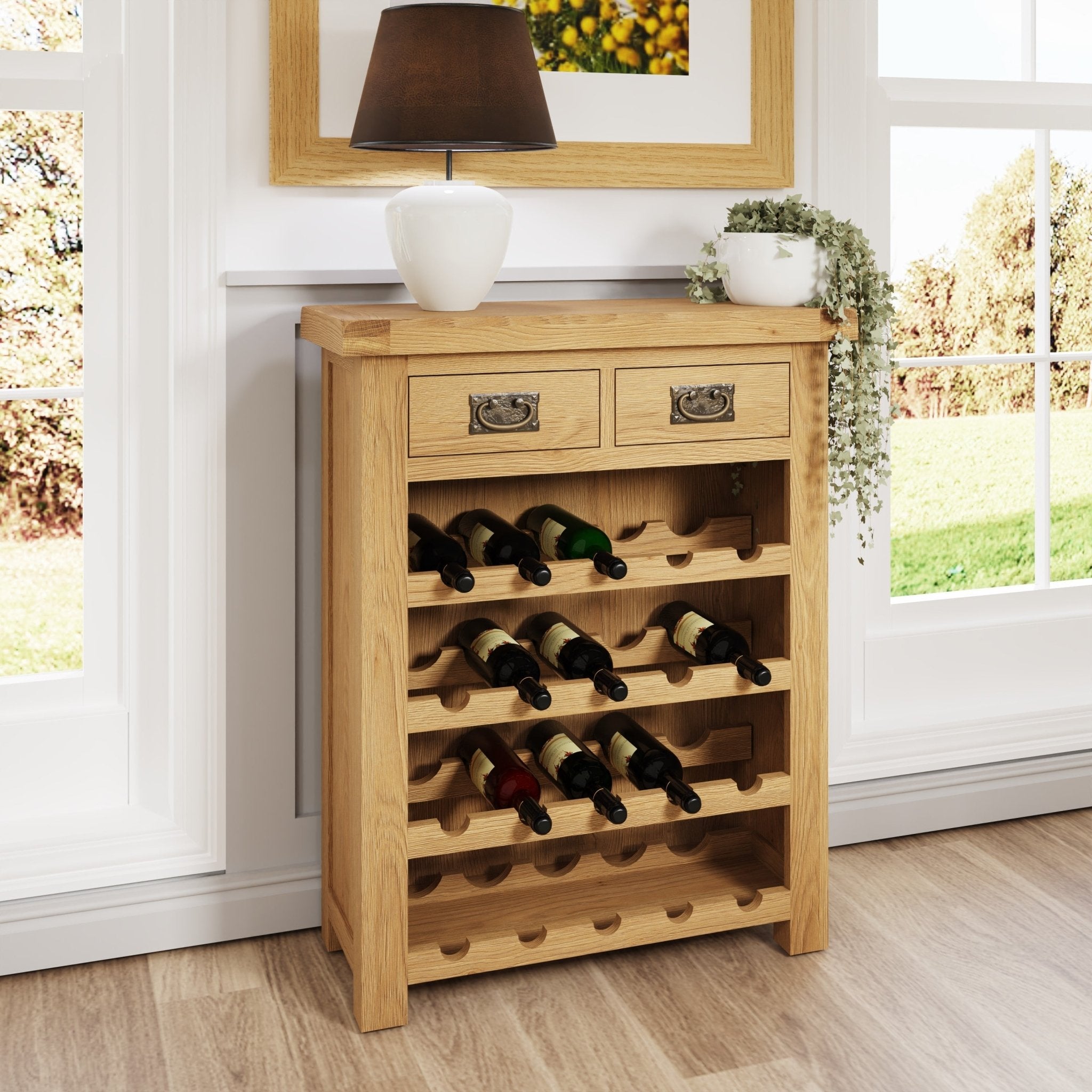 Kirdford Oak Wine Cabinet - Duck Barn Interiors