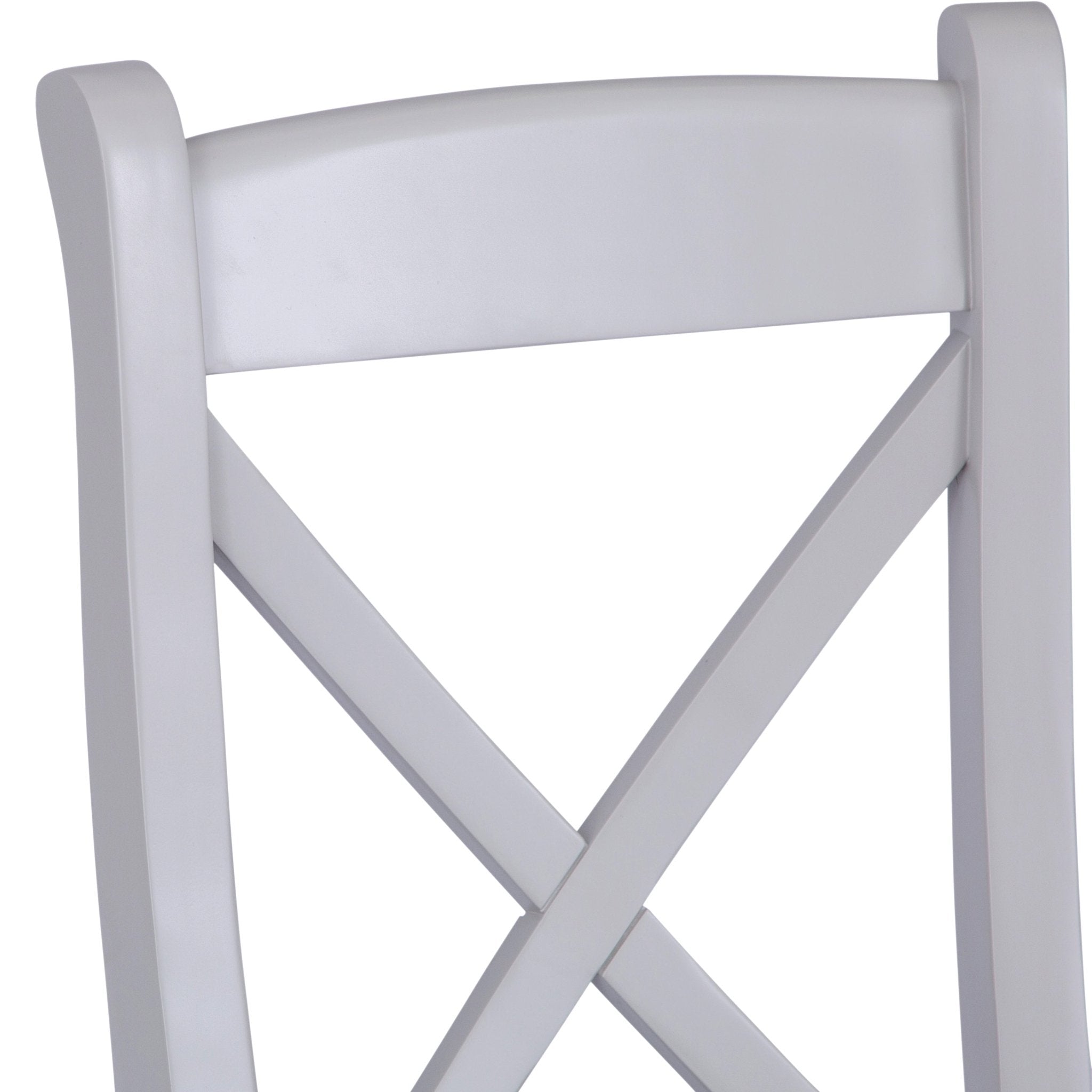 Loxhill Grey Cross Back Chair Fabric Seat - Duck Barn Interiors