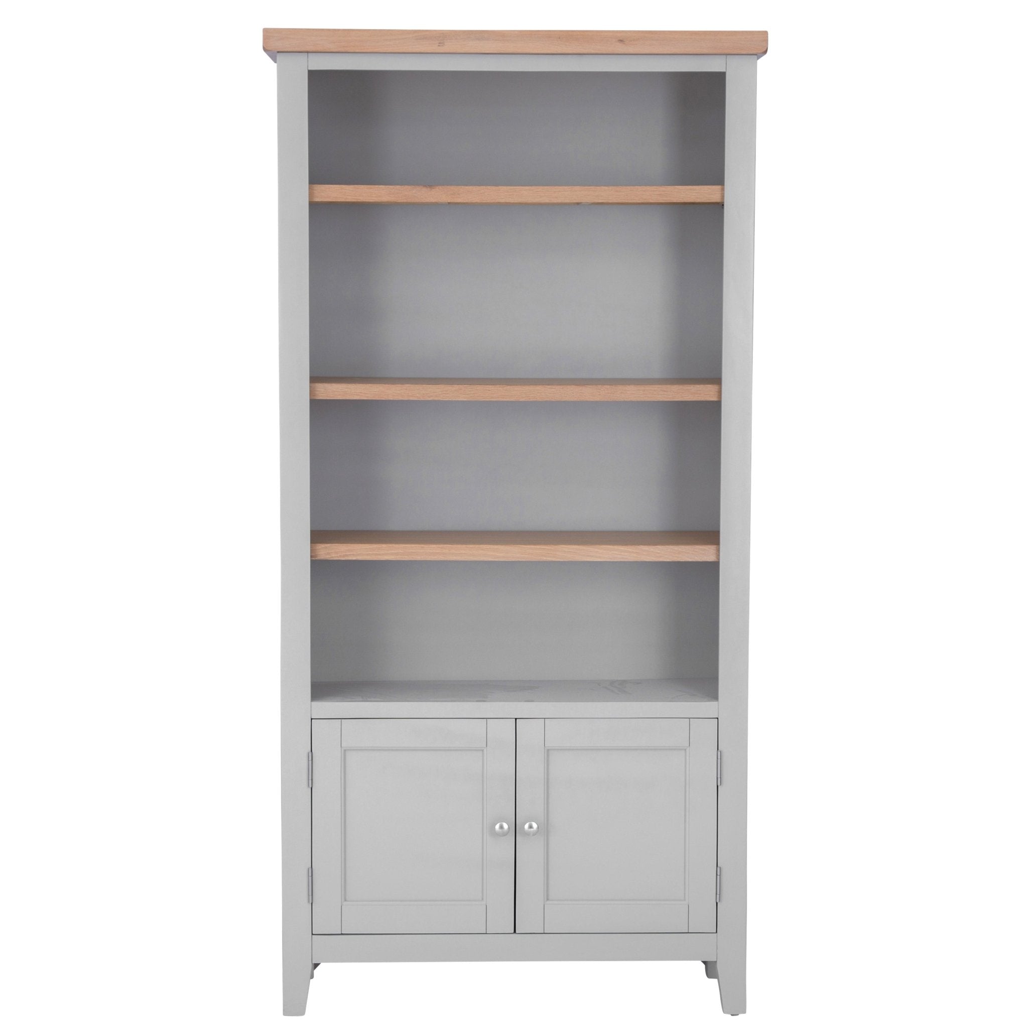 Loxhill Grey Large Wide Bookcase - Duck Barn Interiors