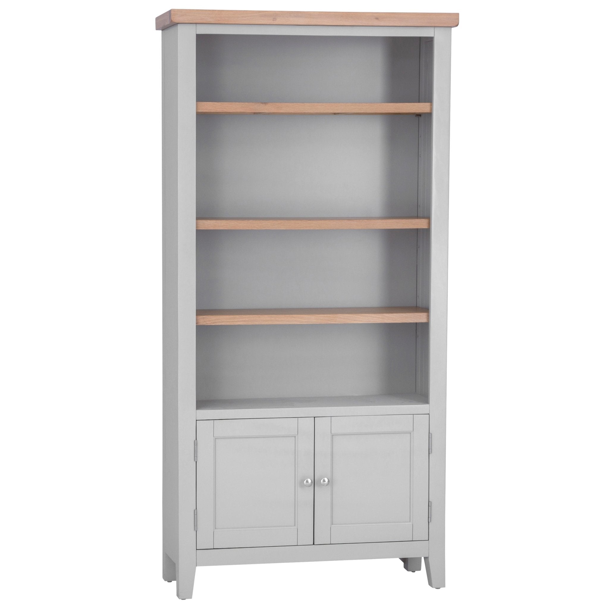 Loxhill Grey Large Wide Bookcase - Duck Barn Interiors