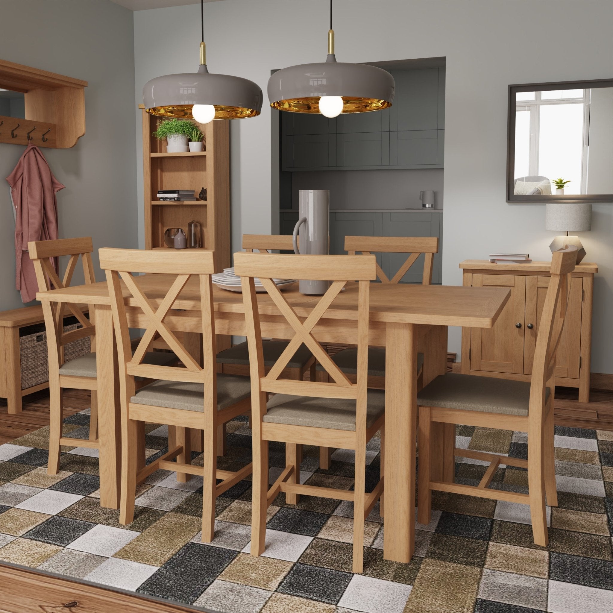 Loxwood Oak 1.2M Extending Dining Table - Duck Barn Interiors