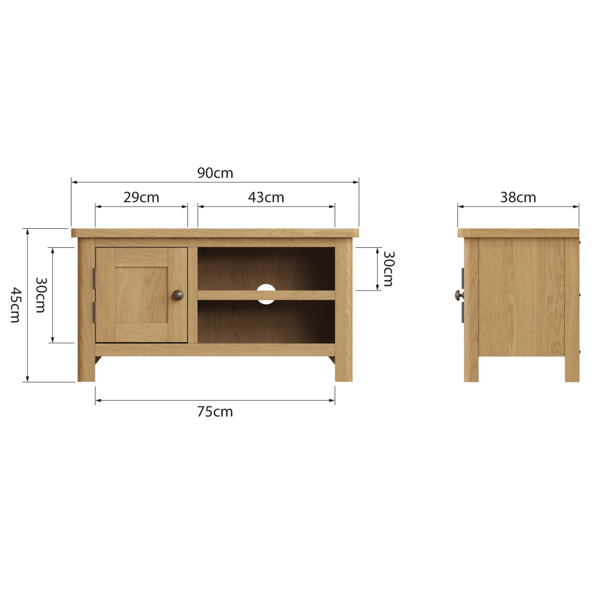 Loxwood Oak TV Cabinet - Duck Barn Interiors