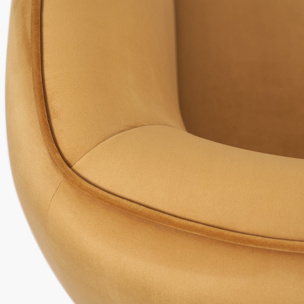 Lucca Gold Velvet Chair with Gold Legs - Duck Barn Interiors