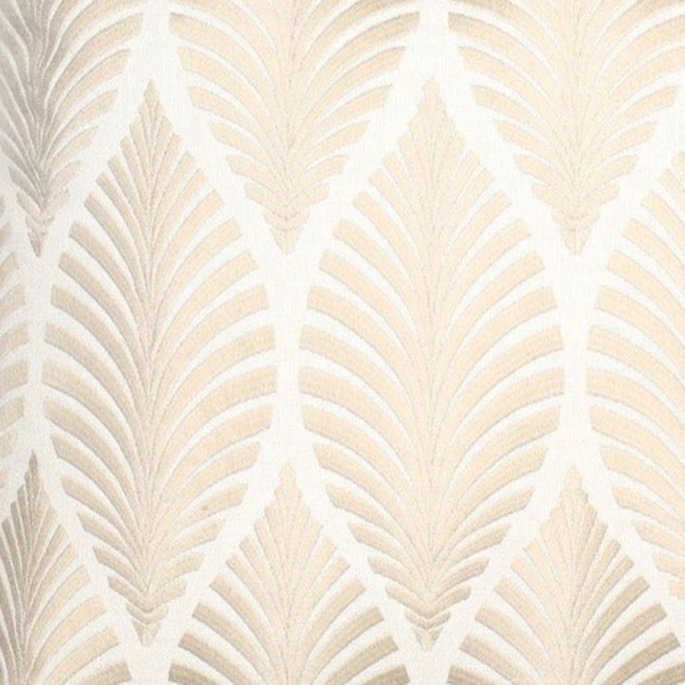 Malini Georgina Natural Embroidered Leaf Cushion - Duck Barn Interiors