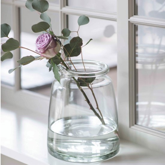 Mickleton Clear Recycled Glass Vase (3 sizes) - Duck Barn Interiors