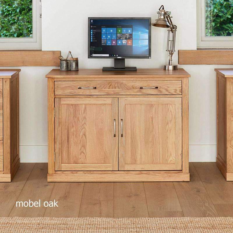 Mobel Oak Hidden Home Office Desk Unit - Duck Barn Interiors