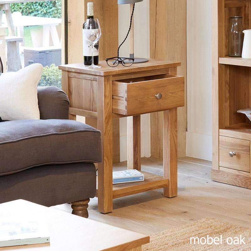 Mobel Oak Lamp Table/Bedside Table - Duck Barn Interiors