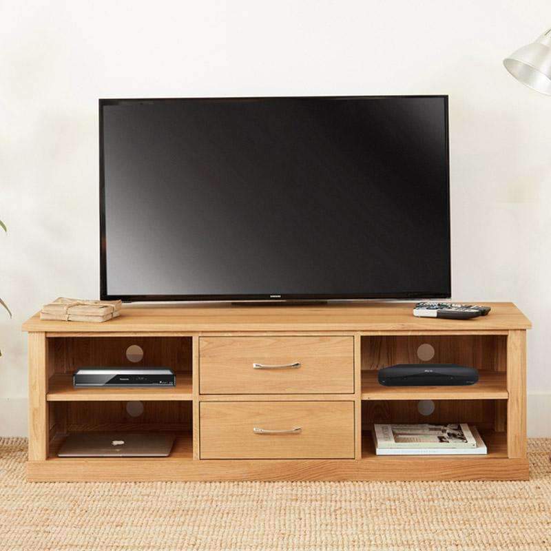Mobel Oak Mounted Widescreen Television Cabinet - Duck Barn Interiors