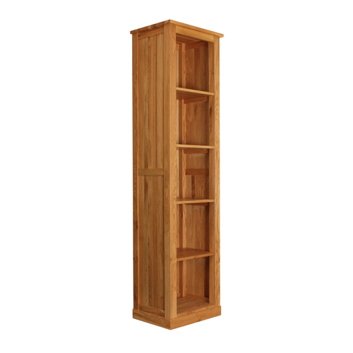 Mobel Oak Tall Narrow Bookcase - Duck Barn Interiors