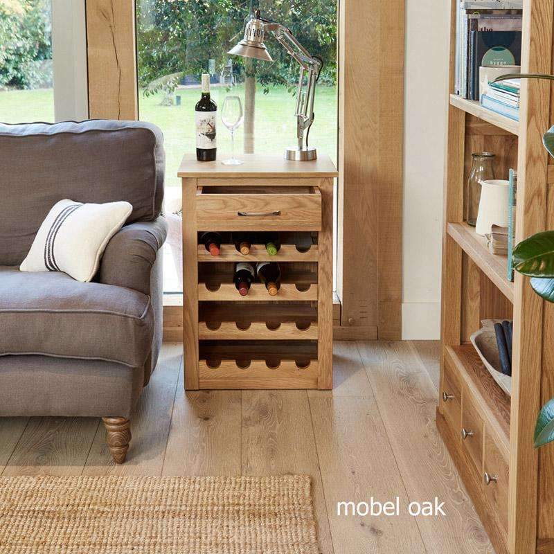 Mobel Oak Wine Rack Lamp Table - Duck Barn Interiors
