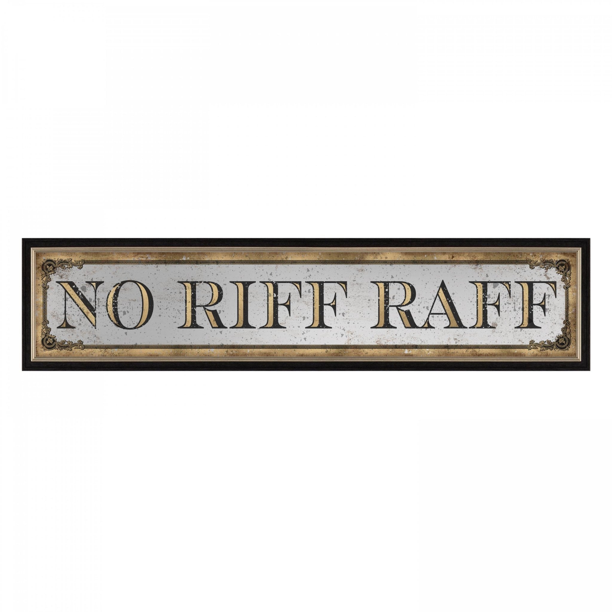No Riff Raff Printed Mirror - Duck Barn Interiors