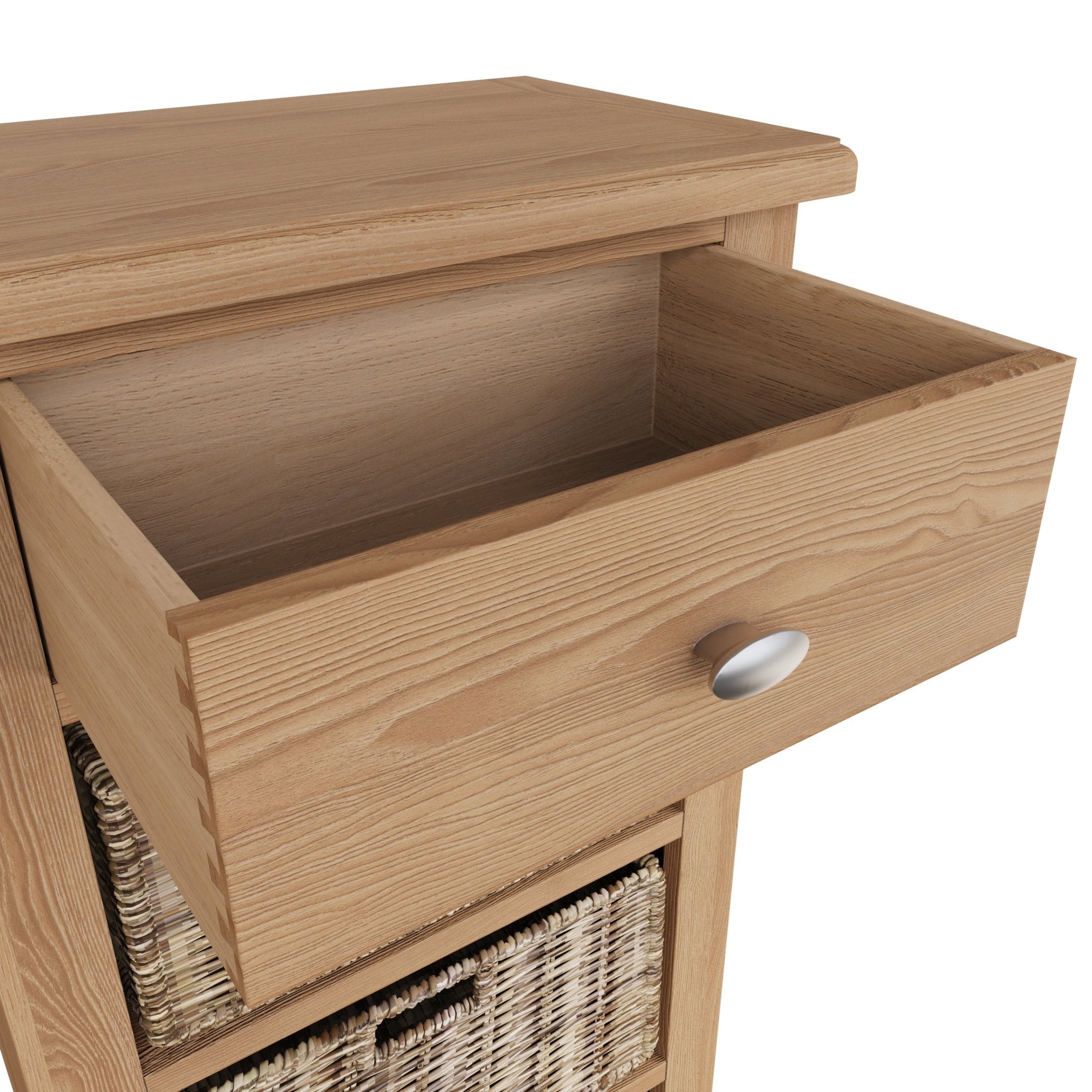 Ockley Oak 1 Drawer 3 Basket Cabinet - Duck Barn Interiors