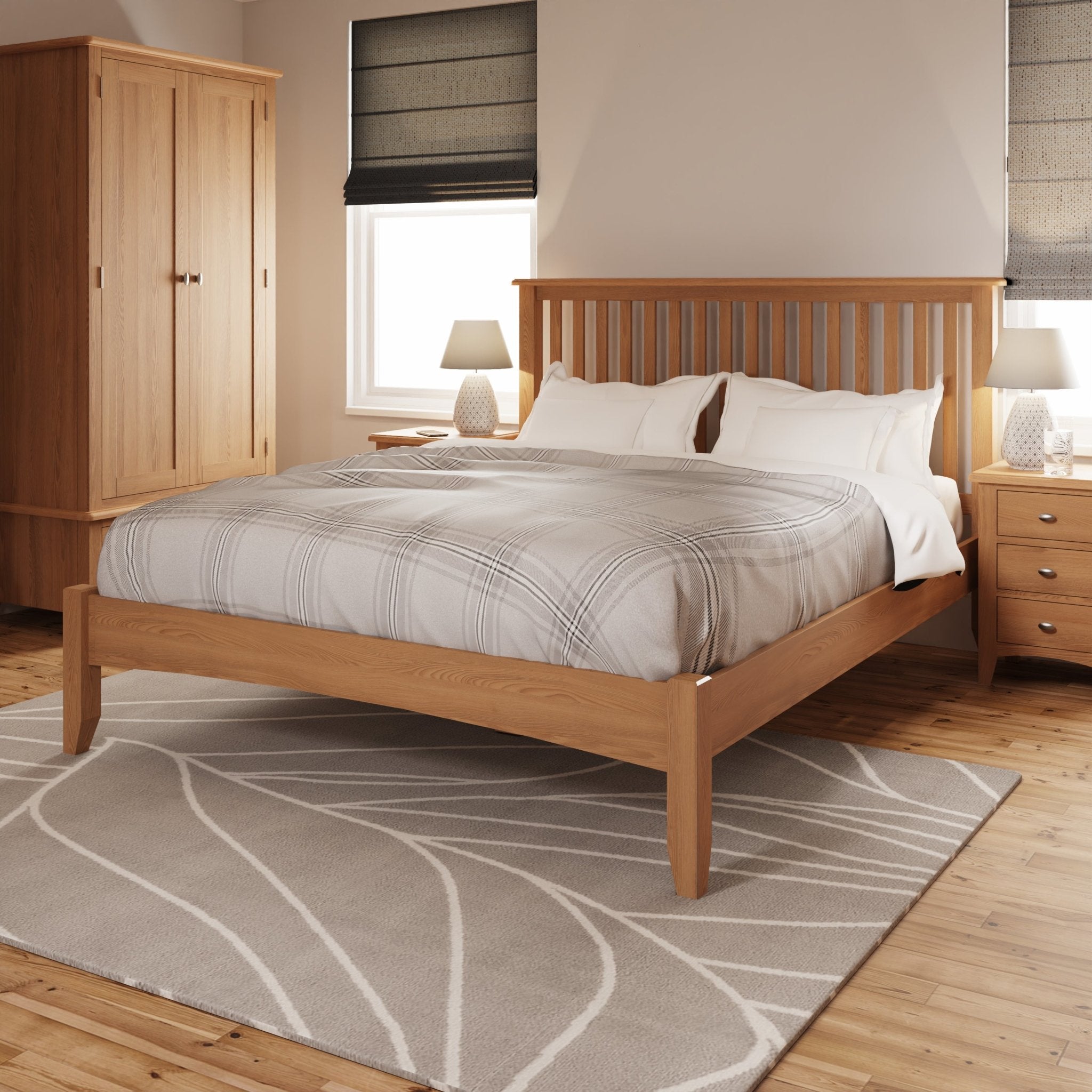 Ockley Oak 5'0 Kingsize Bed Frame - Duck Barn Interiors