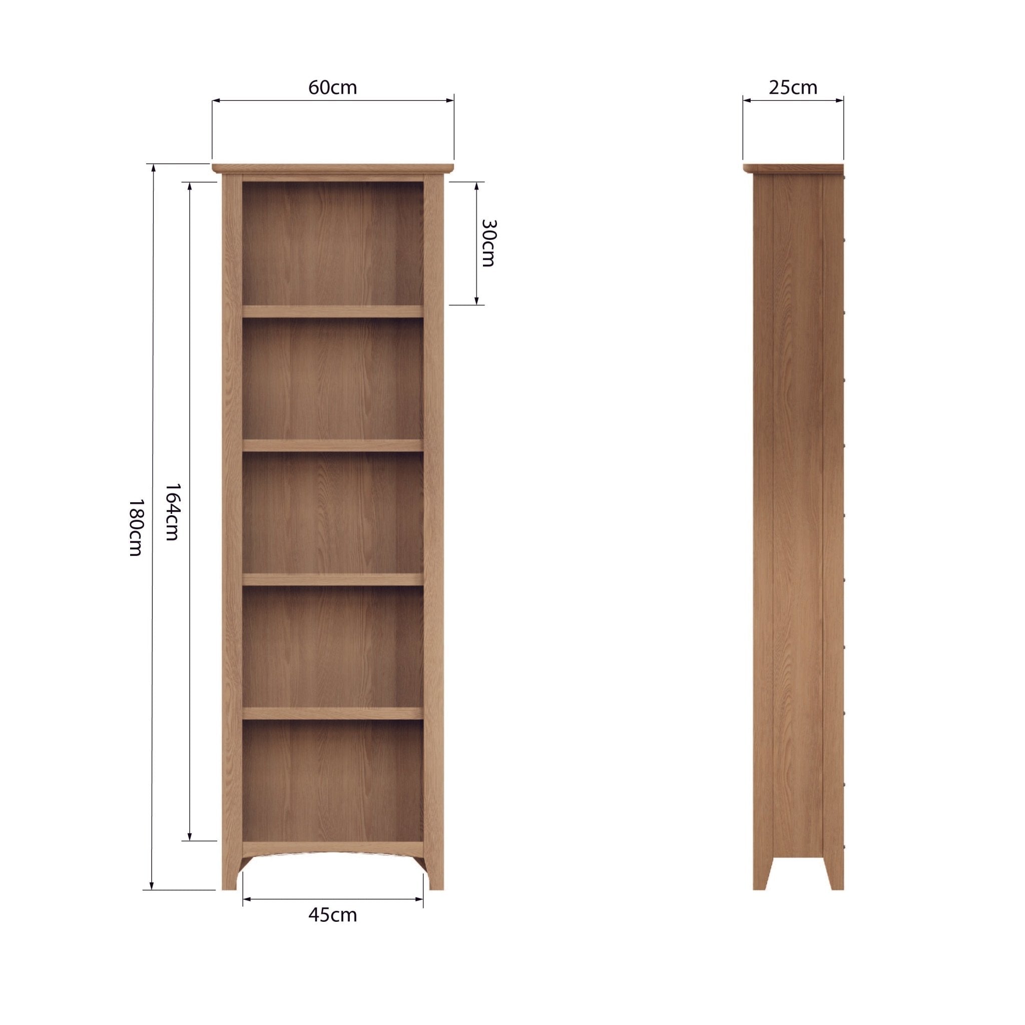 Ockley Oak Large Bookcase - Duck Barn Interiors