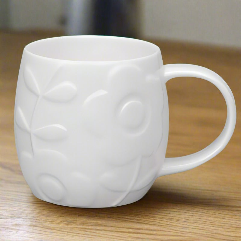 Plum Flower White Bone China Mug1 - Duck Barn Interiors