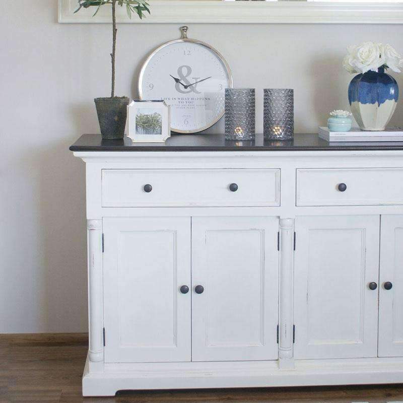 Provence Accent White Painted Large Buffet Sideboard - Duck Barn Interiors