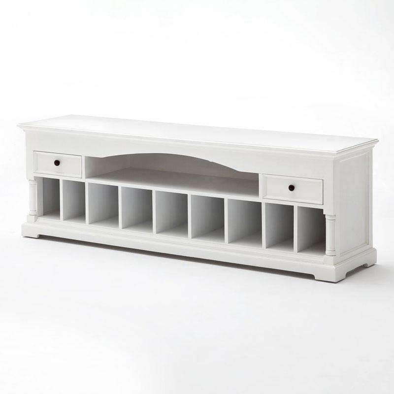 Provence White Painted Large TV Unit & Media Console - Duck Barn Interiors