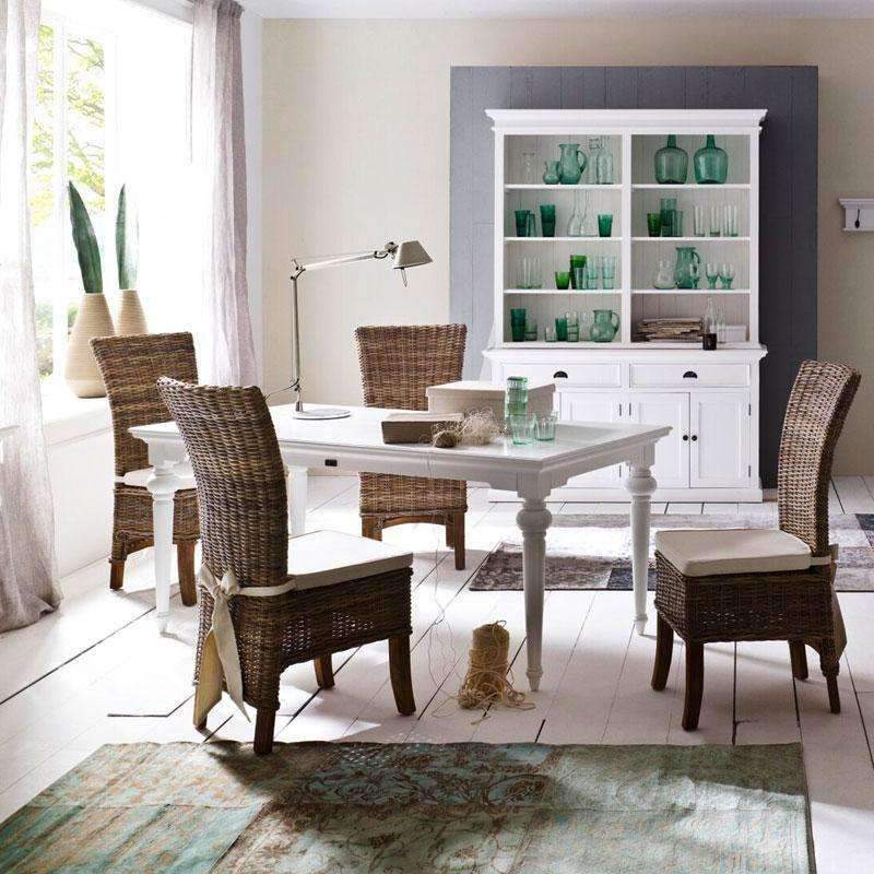 Provence White Painted Rectangular Dining Table 180cm - Duck Barn Interiors
