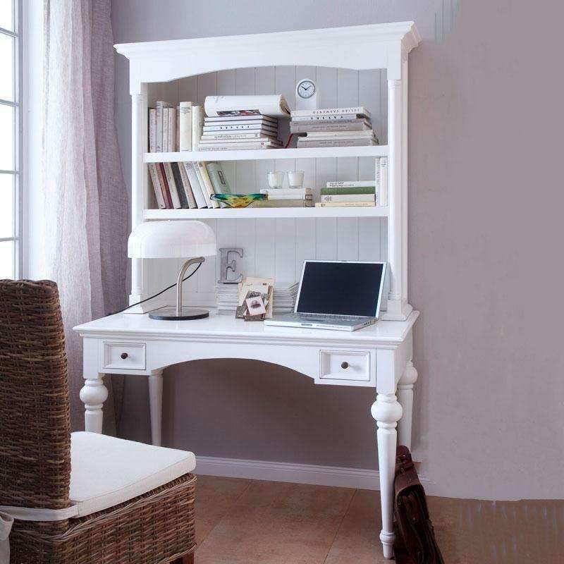 Provence White Painted Secretary Desk - Duck Barn Interiors