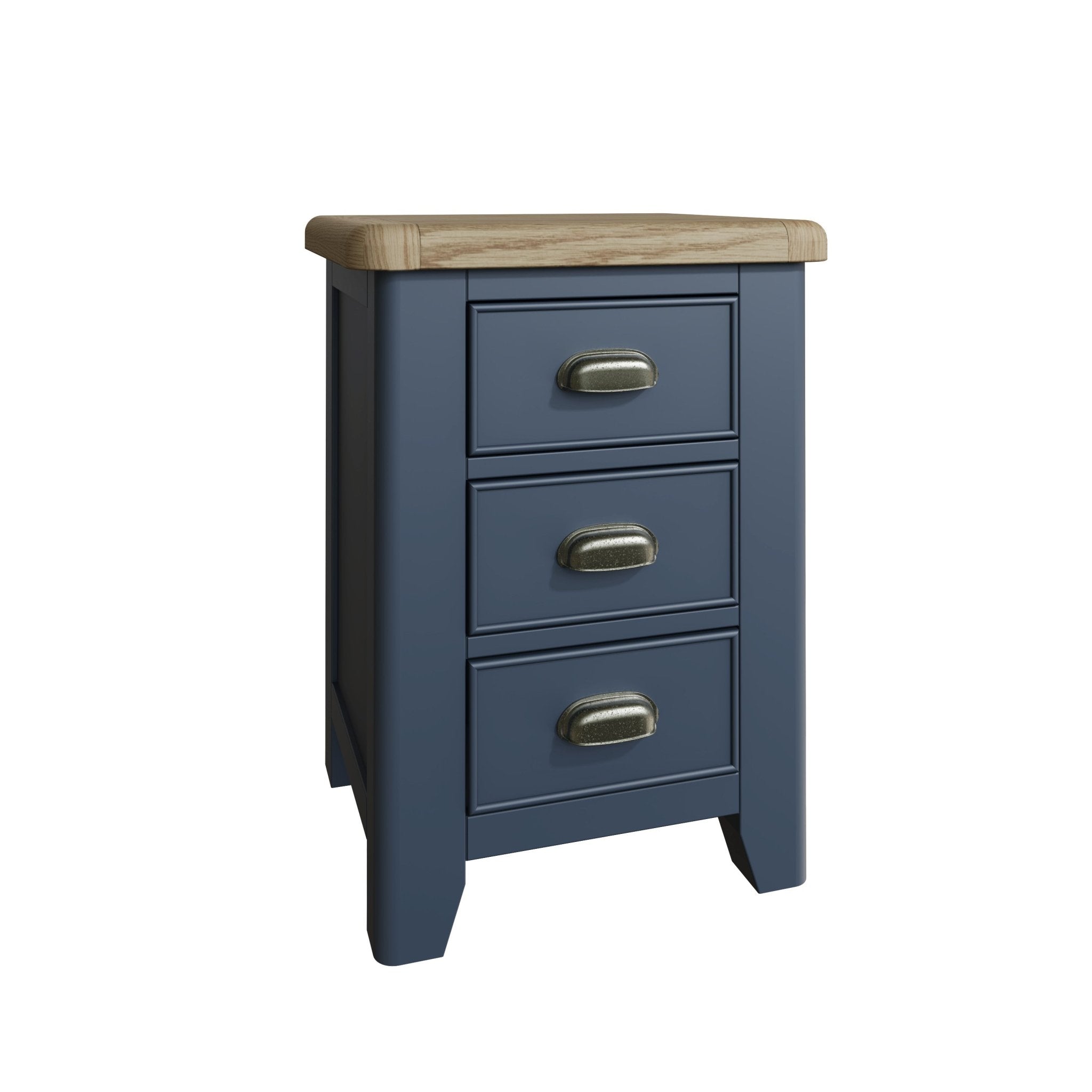 Rogate Blue Extra Large 3 Drawer Bedside Table - Duck Barn Interiors