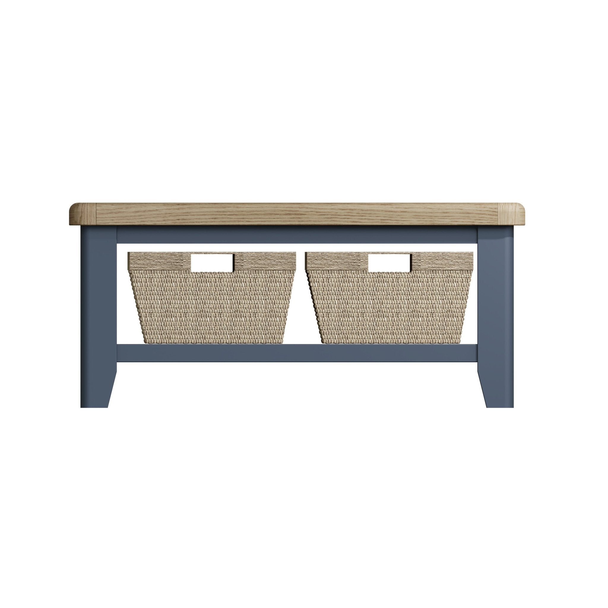 Rogate Blue Painted Coffee Table with Baskets - Duck Barn Interiors